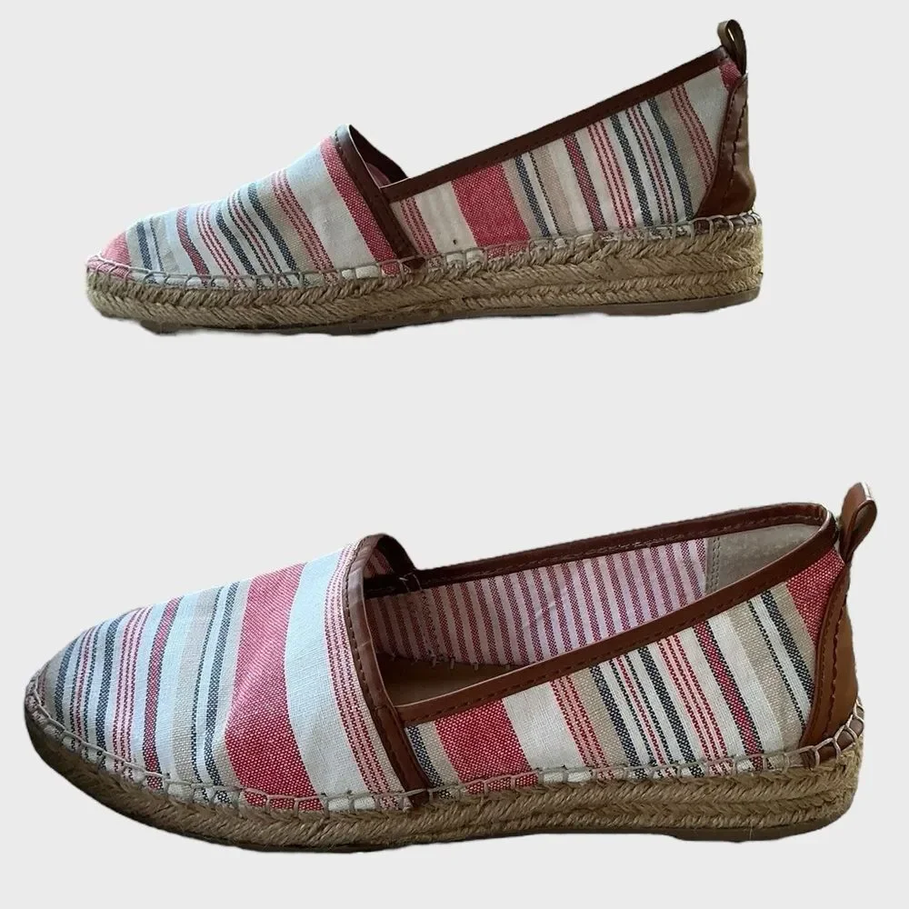 G.H. Bass & Co. Multi-Color Stripe Espadrilles Women’s Size 9M